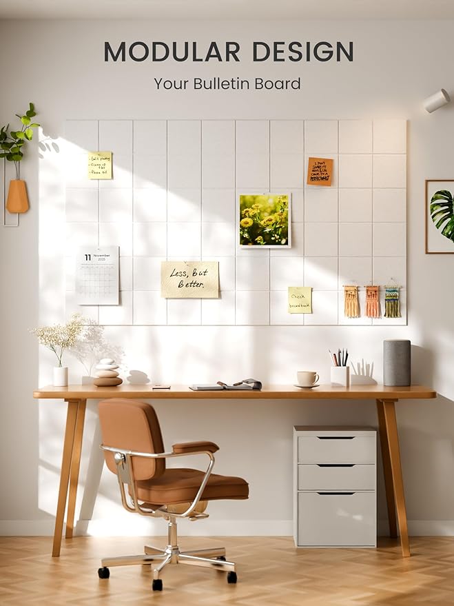 Bumusty Large Cork Board Alternative-36 x24 Felt Bulletin Board Tiles, - Image 6