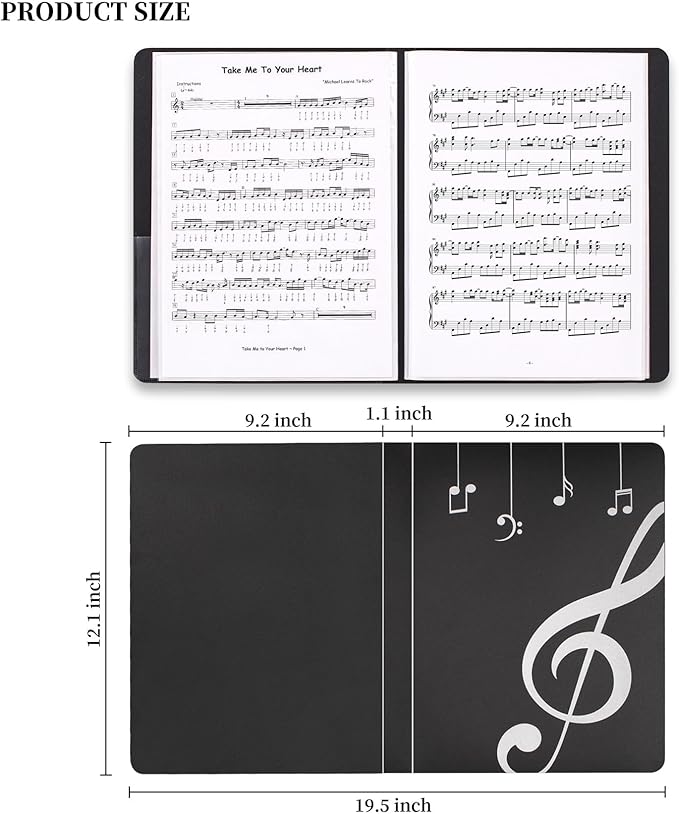 Music Folder Sheet Music Folders 24 Pack Binder Music Choral Storage Holder - Image 3
