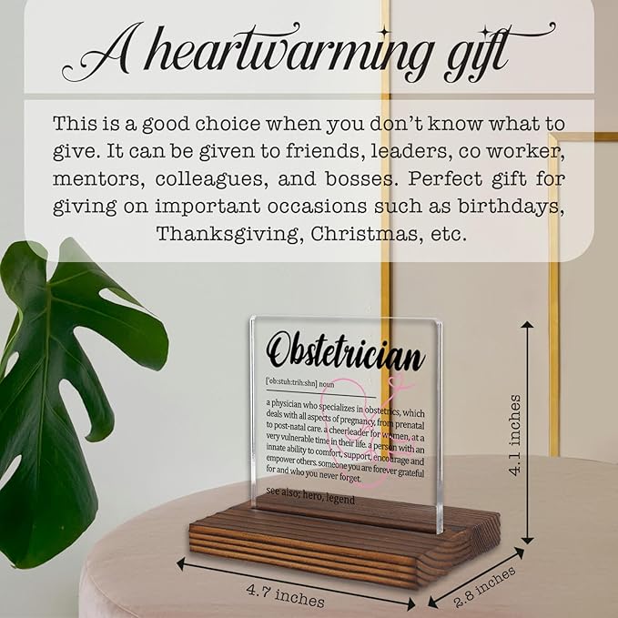 Obstetrician Appreciation Gift for Women’s Healthcare Providers, Thank You Desk - Image 4