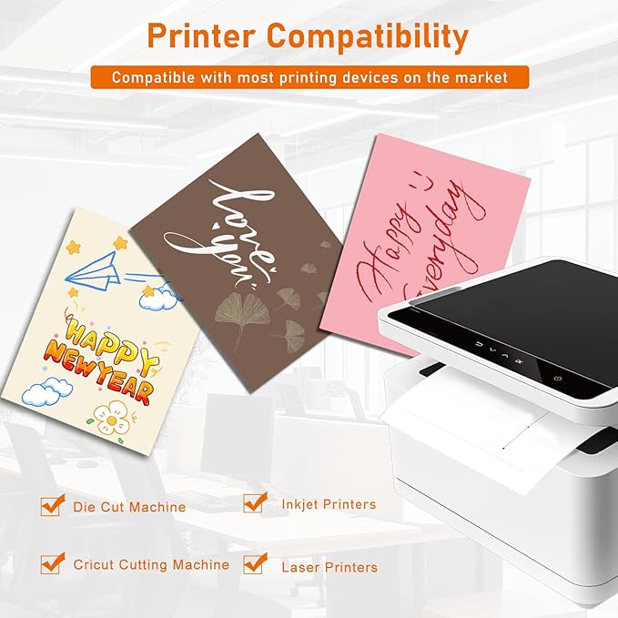 Guakicae 32 Sheets Pink Cardstock 8.5 x 11 Printer Paper, 80lb Premium Paper - Image 4