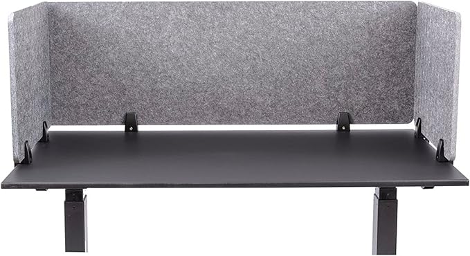 Stand Up Desk Store ReFocus Raw Clamp-On Acoustic Desk Divider Mounted Privacy - Image 2