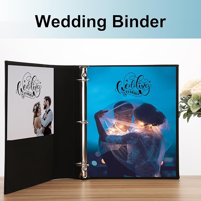LETVPVOW Vintage Hardback 3 Ring Binder 2 Inch, Professional Leather Binder 3 - Image 7