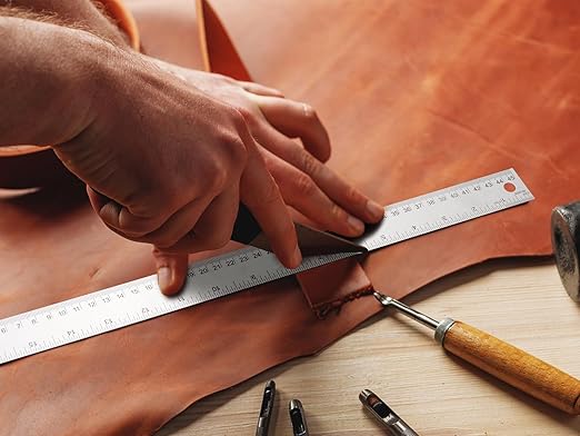 Metal Ruler with Cork Backing, 6+12+18 Inch Stainless Steel Rulers 6 Inch 12 - Image 5