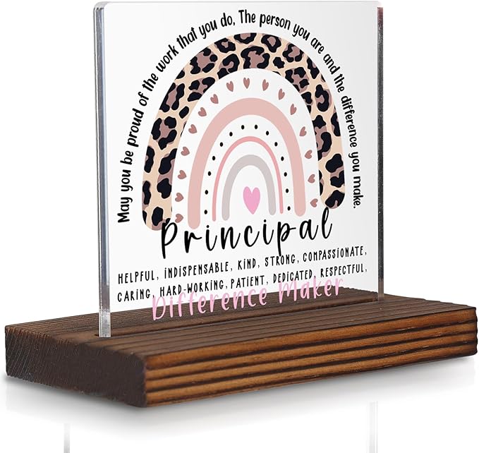Principal Gift Sign, Appreciation Desk Plaque by Pariveca