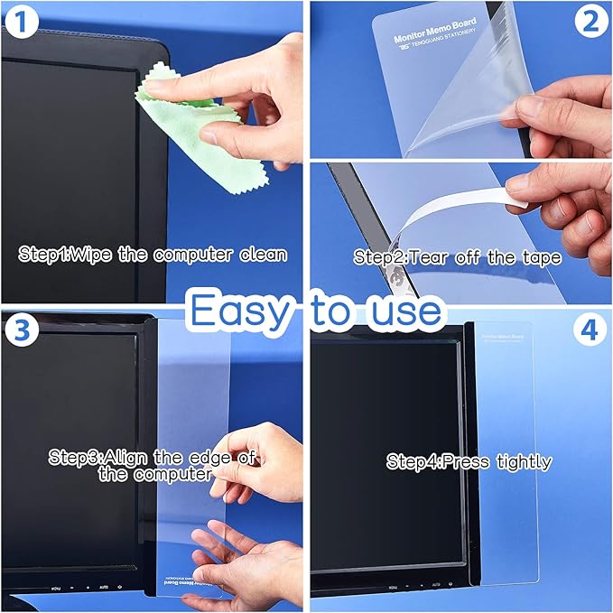 Zonon 12 Pieces Computer Monitor Notes Screen Monitor Memo Board Sticky Note - Image 3