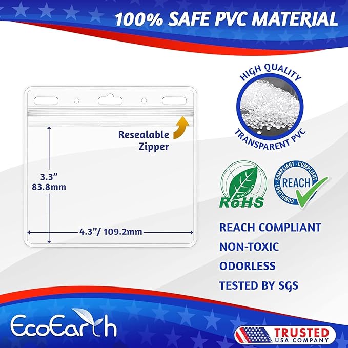 EcoEarth - Horizontal Card Protector w/Soft Edge - Sealable 4x3 Inch, 1000 Pack - Image 2
