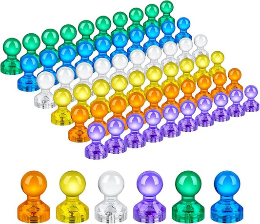 60PCS Colorful Strong Magnetic Push Pin Magnets, 6 Assorted Color by WenTao