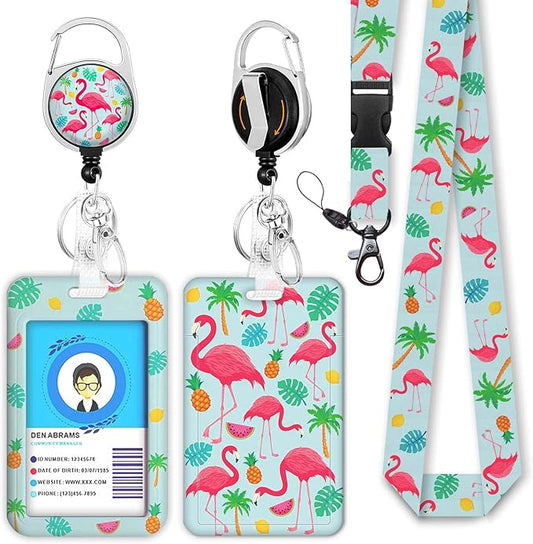 Teacher Lanyards for ID Badges and Keys, Retractable ID Badge Holder by Giancomics