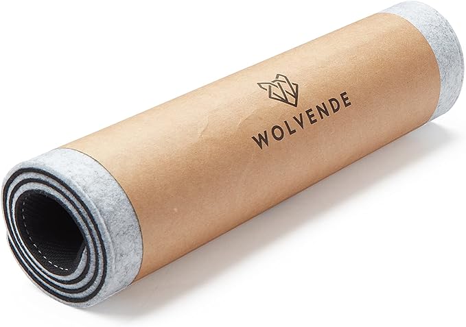 Wolvende Premium Felt Desk Mat | Small 12" x 27.5" | Multifunctional Desk Pad by Wolvende