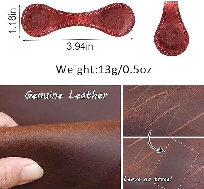 Personalized Magnetic Leather Bookmark, 26 Letters Custom Bookmarks, Leather - Image 3