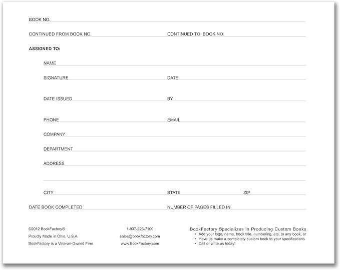 BookFactory Visitor Log Book/Visitors Register Sign-in Logbook - Image 2