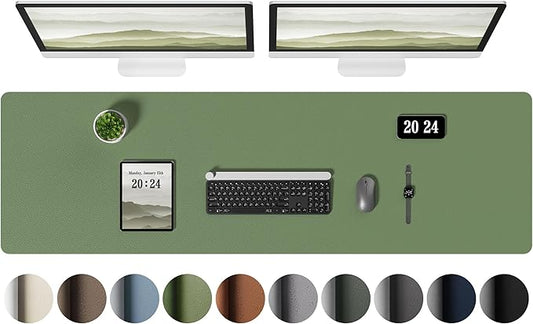 Aothia Leather Desk Pad Protector, Office Desk Mat, Large Mouse Pad, Laptop by AothiaSimpleNaturalUnique