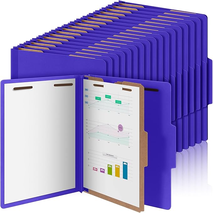 Skyygemm 72 Pcs Classification Folders Letter Size, 1 Divider Pressboard File by Skyygemm