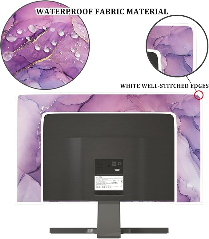 Baocicco Fashion Violet Marble Waterproof TV Dust Cover 50, 52 Inch Anti-Static - Image 3