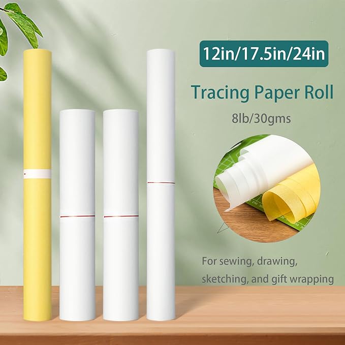 SEMLEART Tracing Paper Roll, 24-inch x 50yard，White Translucent Vellum - Image 7