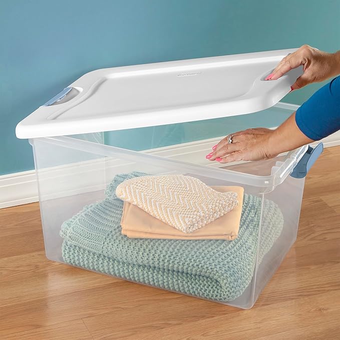 Sterilite 12 Pack Latching Box, Under Bed Storage Bins - Image 6