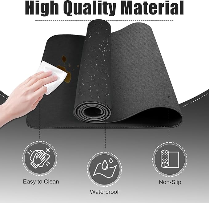 Large Desk Pad, 47.2'' x 23.6'', Computer Mat - Image 3