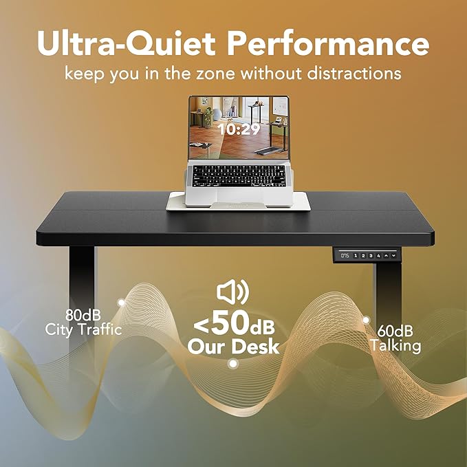 HUANUO 48" x 24" Electric Standing Desk Adjustable Height, 4 Memory Height - Image 7