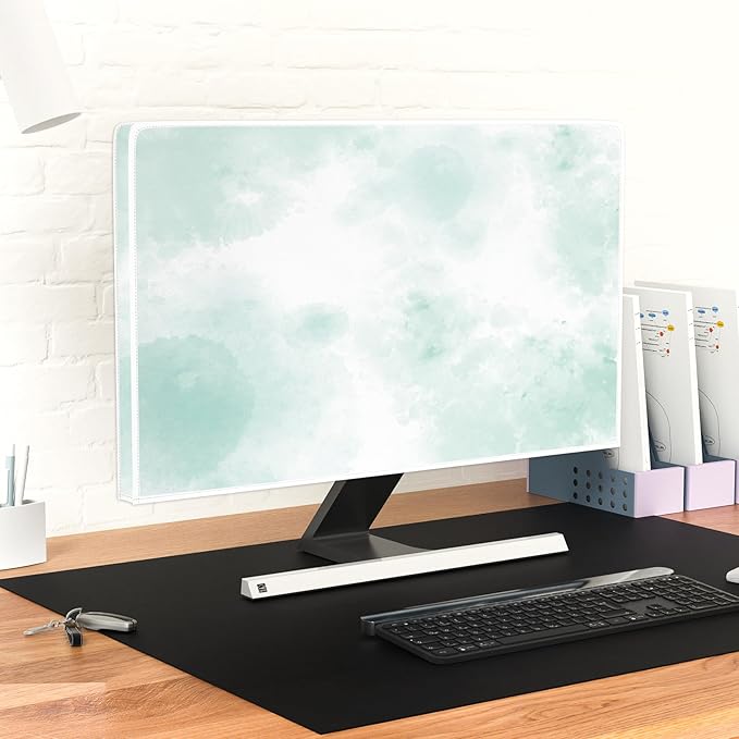 Baocicco Abstract Watercolor Waterproof TV Display Screen Cover 80 Inch Cyan - Image 6