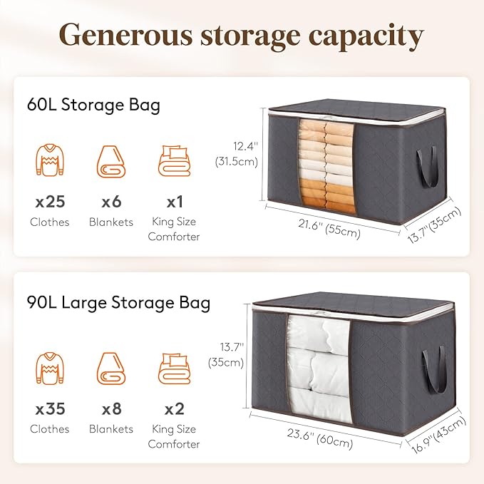 Lifewit 10 Pack Clothes Storage, Foldable Organization Bins - Image 2