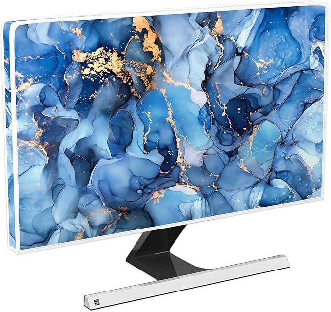 Baocicco Navy Blue Gold Marble Waterproof TV Dust Cover 40, 42，43 Inch Creative by Baocicco