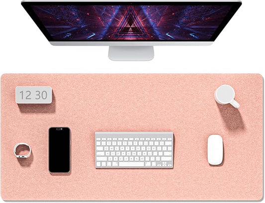 Auhoahsil Felt Desk Mat, Minimalist Large Mouse Pad XXL 35.5 x 15.7 in by Auhoahsil