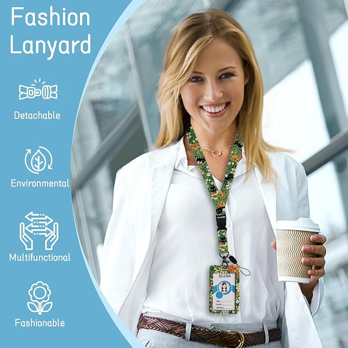 Cute Cats Lanyards for ID Badges, Badge Holder - Image 2