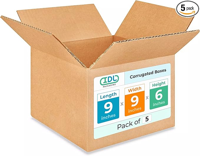 Small Moving & Shipping Boxes 9 x 9 x 6 inches by IDLPackaging