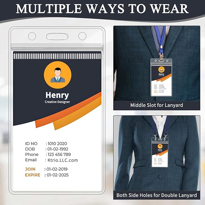 6 Pack ID Badge Holder - Image 4