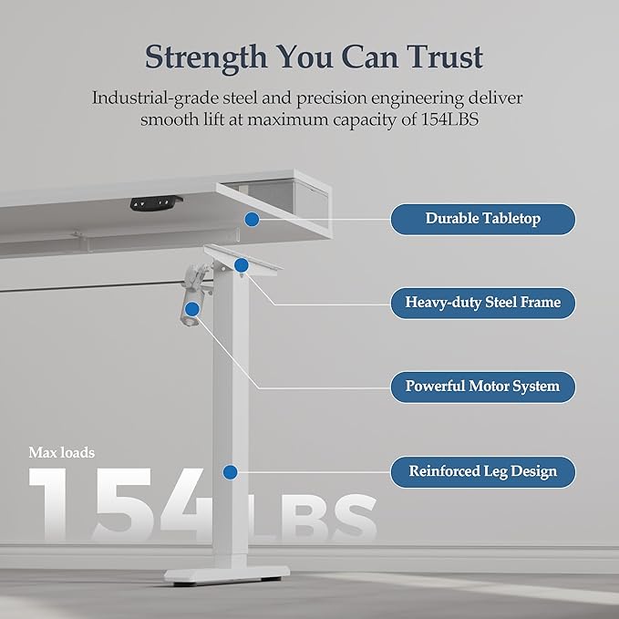 Klicelor 48 Inch Electric Standing Desk - Image 8