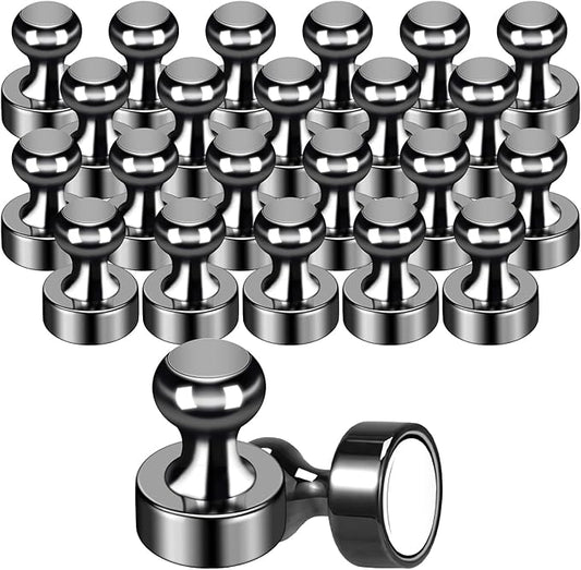 GOOLADA Pack of 56 Black Magnetic Push Pins, Fridge Magnets by GOOLADA