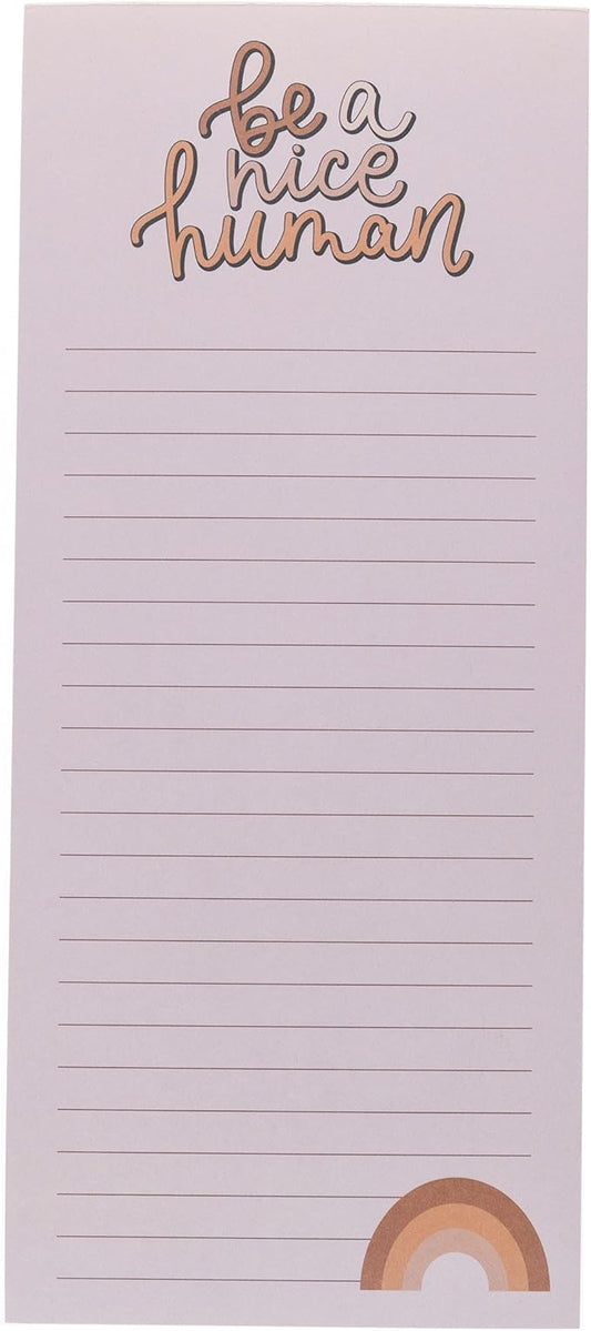 Graphique “Nice Human” Magnetic Notepad | 100 Tear-Away Sheets | Grocery by GraphiquedeFrance