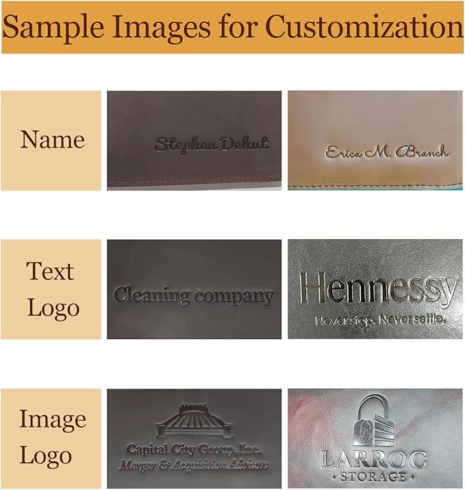 Geslun Personalized Vegan Leather Portfolio, Legal Size 8.5 x 14 Pad Holder - Image 3