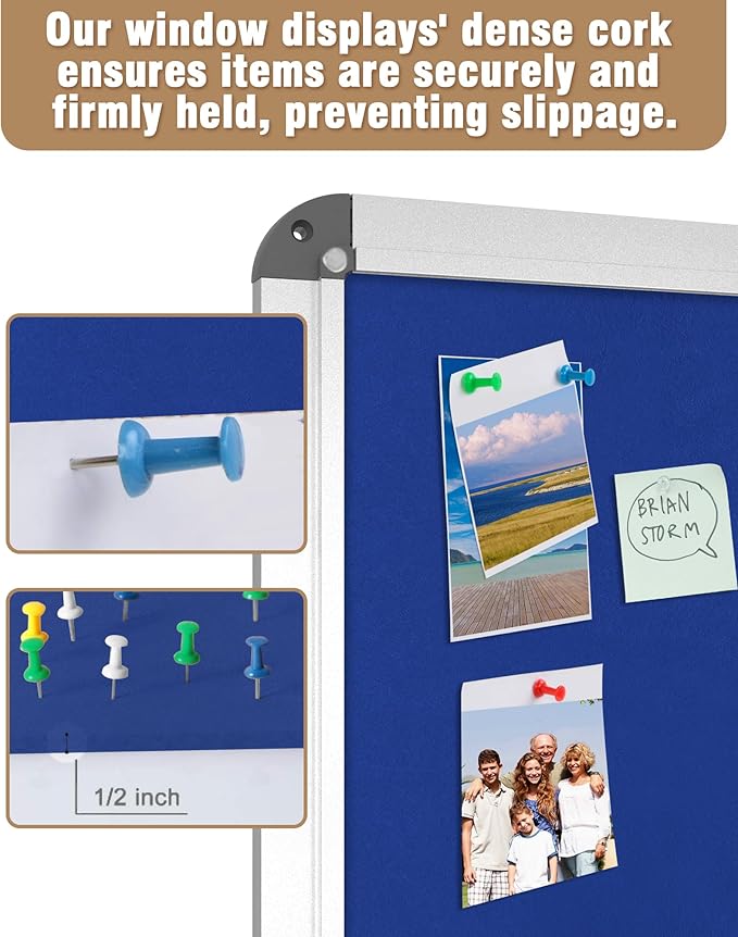 Mifuro 38"x28" Enclosed Bulletin Board, Lockable Weather-Resistant Aluminum - Image 6