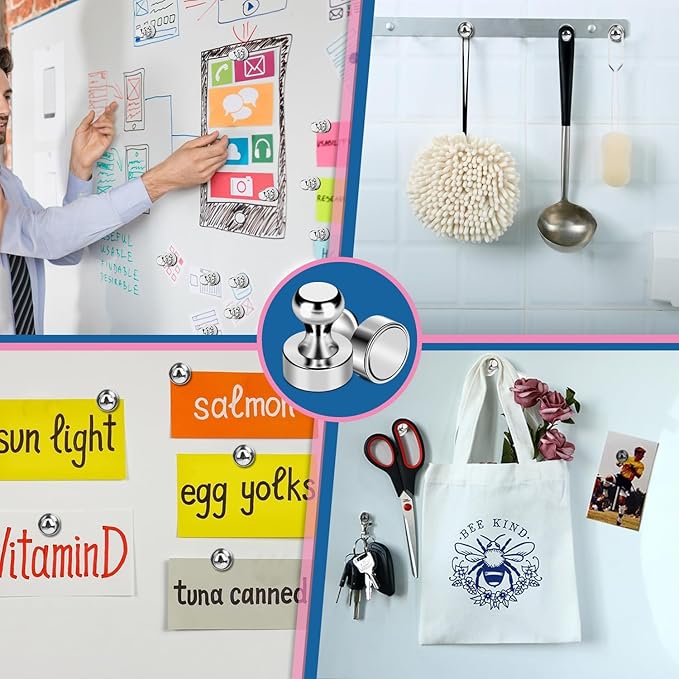 LOVIMAG Fridge Magnets 25Pcs Refrigerator Whiteboard Small Strong Magnet - Image 6