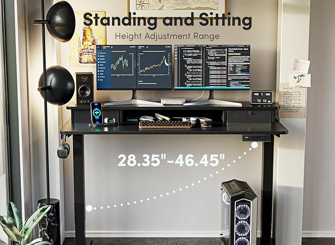 FEZIBO 48 x 24 Inch Height Adjustable Electric Standing Desk - Image 9