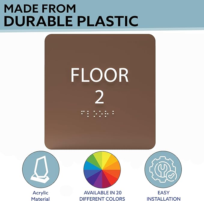 Deep Violet ADA Floor 2 Sign - Image 2