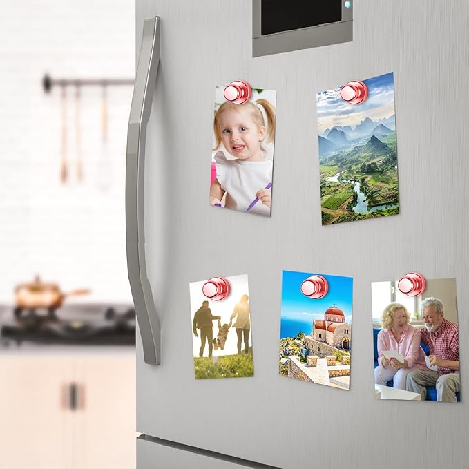 Junarter 20 Pack Magnetic Push Pins, Rose Gold Strong Fridge Magnets, - Image 3