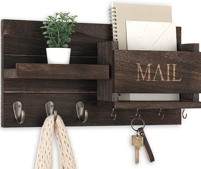 Lwenki Mail Organizer for Wall Mount – Key Holder by Lwenki