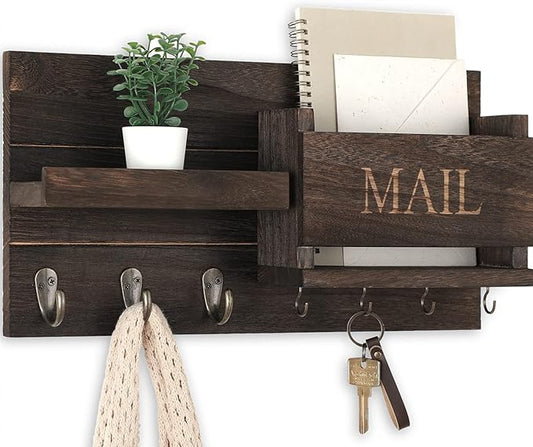 Lwenki Mail Organizer for Wall Mount – Key Holder by Lwenki
