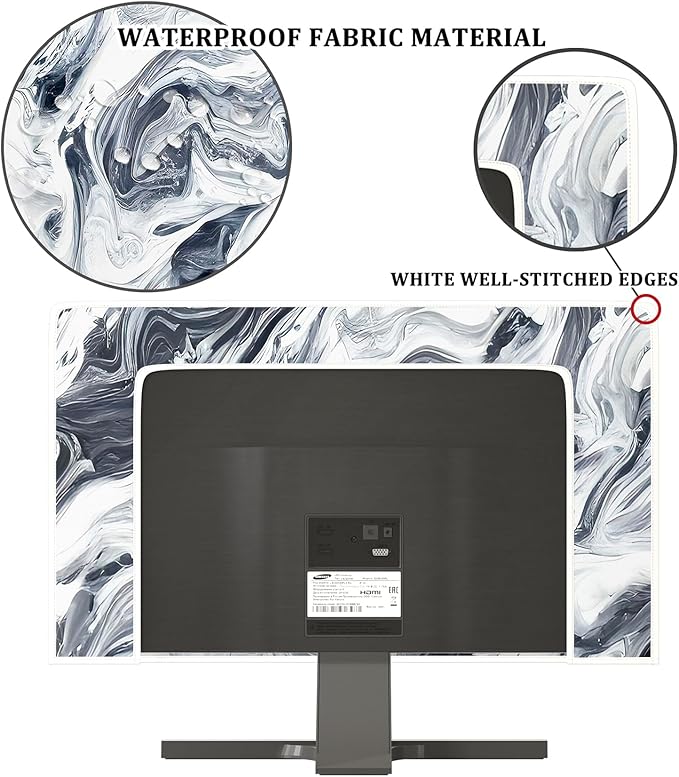 Baocicco Abstract Gray Marble Waterproof 26, 28 Inch Anti-Static Dustproof - Image 3