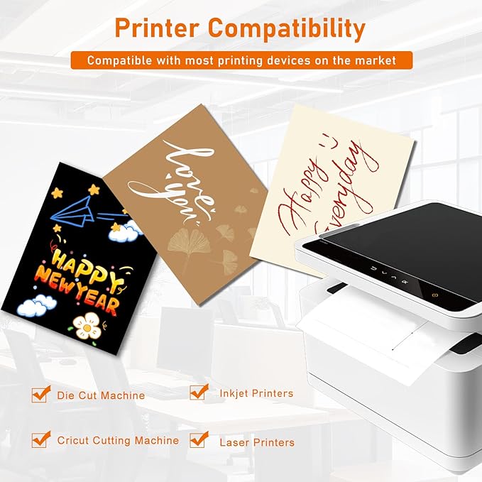 Guakicae 60 Sheets Black Cardstock 4 x 6 Printer Paper, 300gsm/110lb - Image 5
