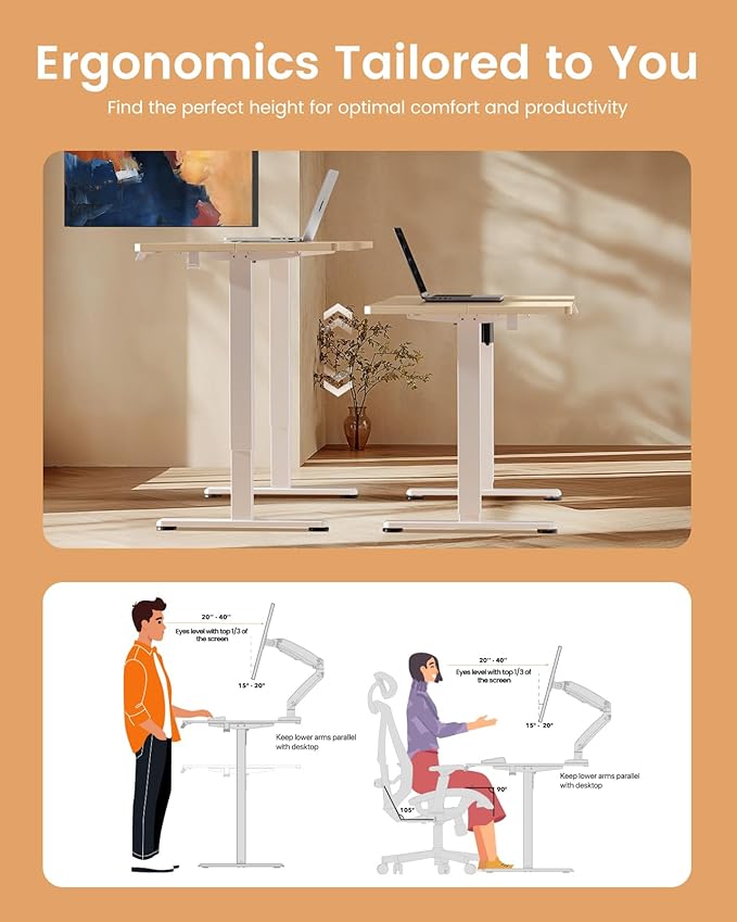 ErGear Height Adjustable Electric Standing Desk, 71 x 30 Inches Sit Stand up - Image 6