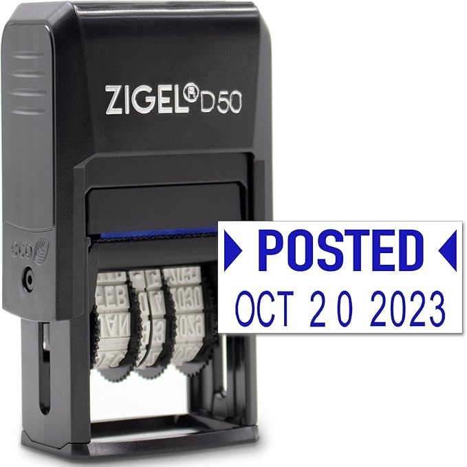 ZIGEL D50 Date Stamp with Posted by ZIGEL