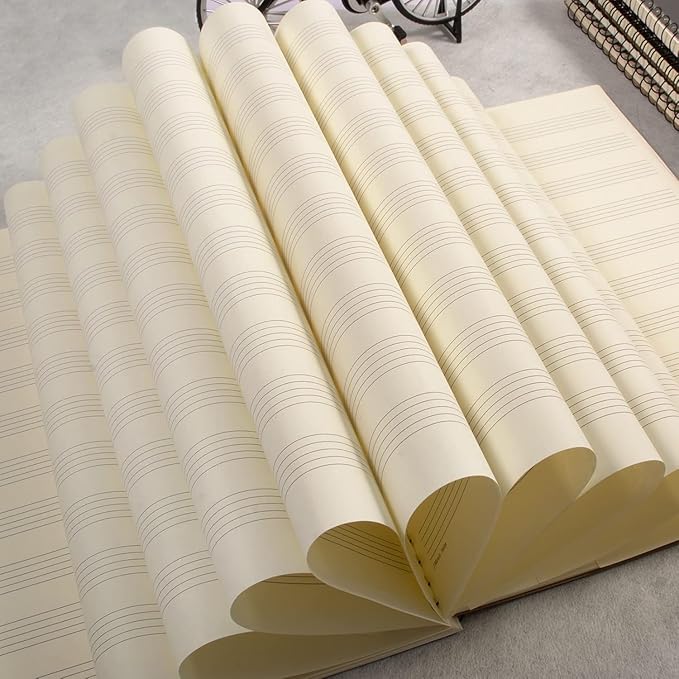 MAXCURY Blank Sheet Music Composition Manuscript Staff Paper Art Music Notebook - Image 6