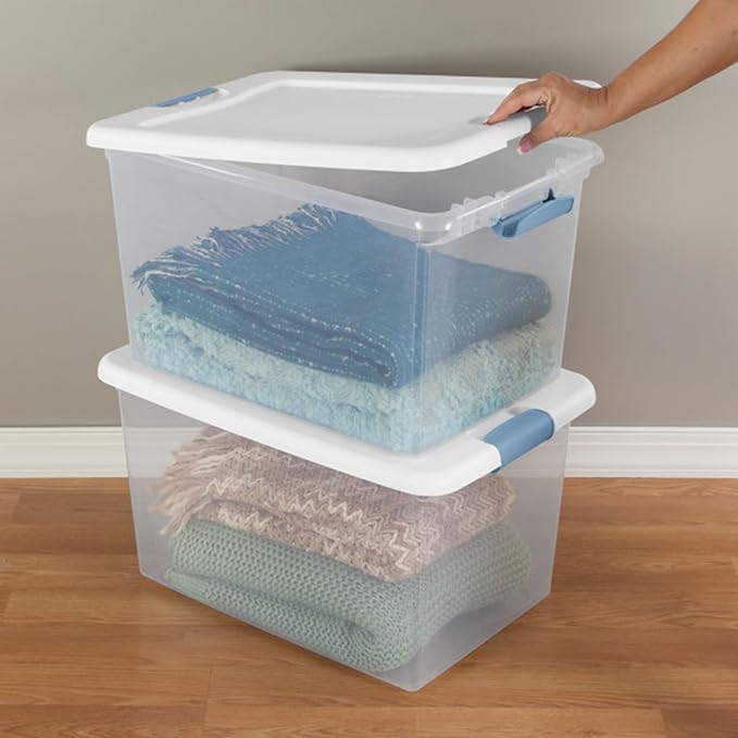 Sterilite 12 Pack Latching Box, Under Bed Storage Bins - Image 8