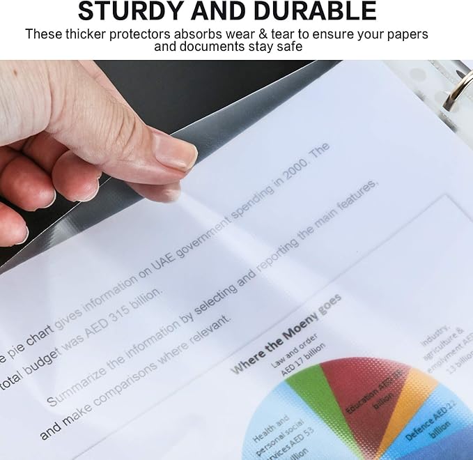 Sheet Protectors, PANDRI 500 Pack Clear Heavy Duty Plastic Page Protectors - Image 7