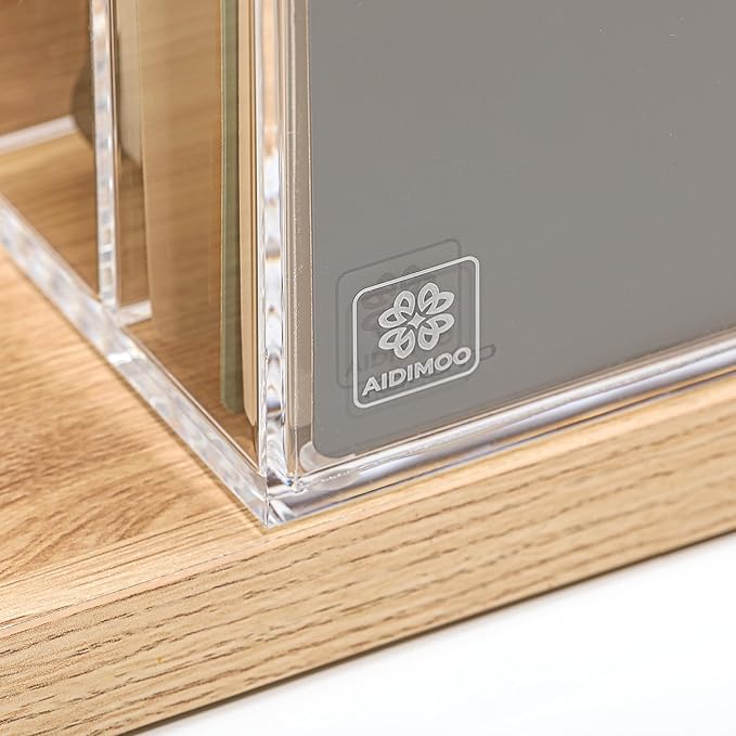 AIDIMOO Acrylic Magazine File Holder, 6 Vertical Compartments Desk Document - Image 8
