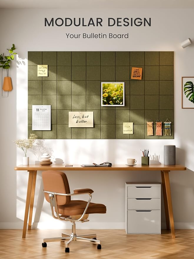 Bumusty Large Felt Bulletin Board 48" x 36" Cork Board Alternative - Image 6