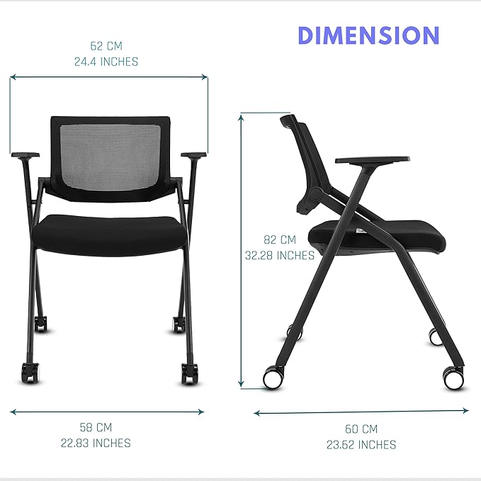 BROBRIYO 2 Pack Stackable Conference Room Chairs - Image 2